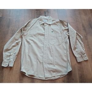 Labrador Apparel Long Sleeve Tan Khaki Medium Button Down Shirt Mens Medium